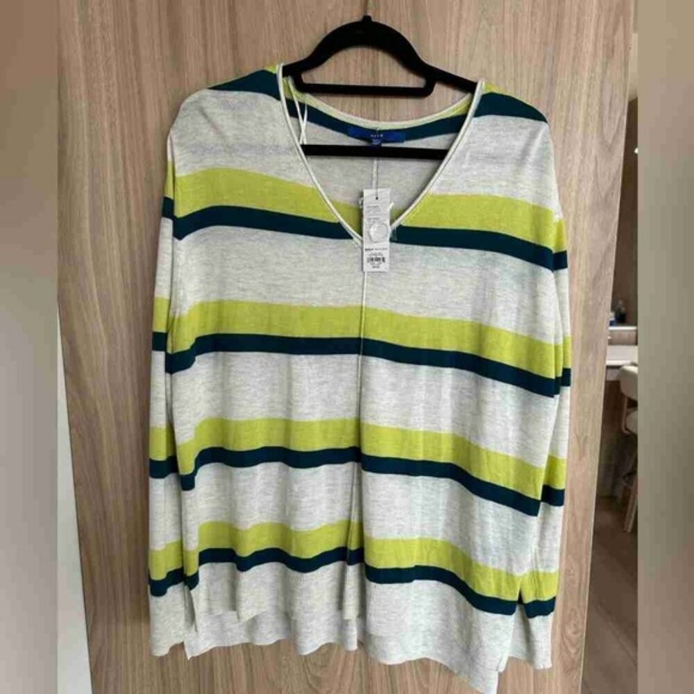 Striped V-Neck Sweater